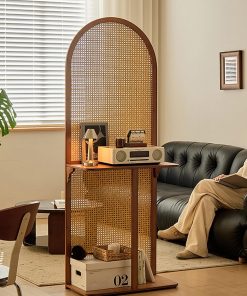 Alternative view of 14" Width x 3.3FT Rattan Natural Cane Webbing Roll for Caning Projects,Handwoven Synthetic Poly Rattan,DIY Furniture Chairs,Cabinet,Ceiling,Bed Door