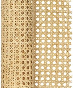16 x3.3FT Natural Rattan Cane Webbing, Woven Open Mesh Cane Net Roll for DIY Caning Furniture Decor Projects- Chair, Cabinet, Ceiling and Door(39x17 in) - 1