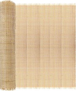 NAMAII 16.5 x10FT Natural Rattan Cane Webbing, Woven Open Mesh Cane Net Roll for DIY Caning Furniture Decor Projects- Chair, Cabinet, Ceiling and Door - 1