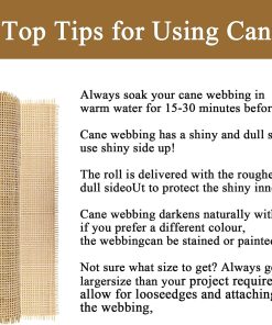Alternative view of NAMAII 16.5" x10FT Natural Rattan Cane Webbing, Woven Open Mesh Cane Net Roll for DIY Caning Furniture Decor Projects: Chair, Cabinet, Ceiling and Door