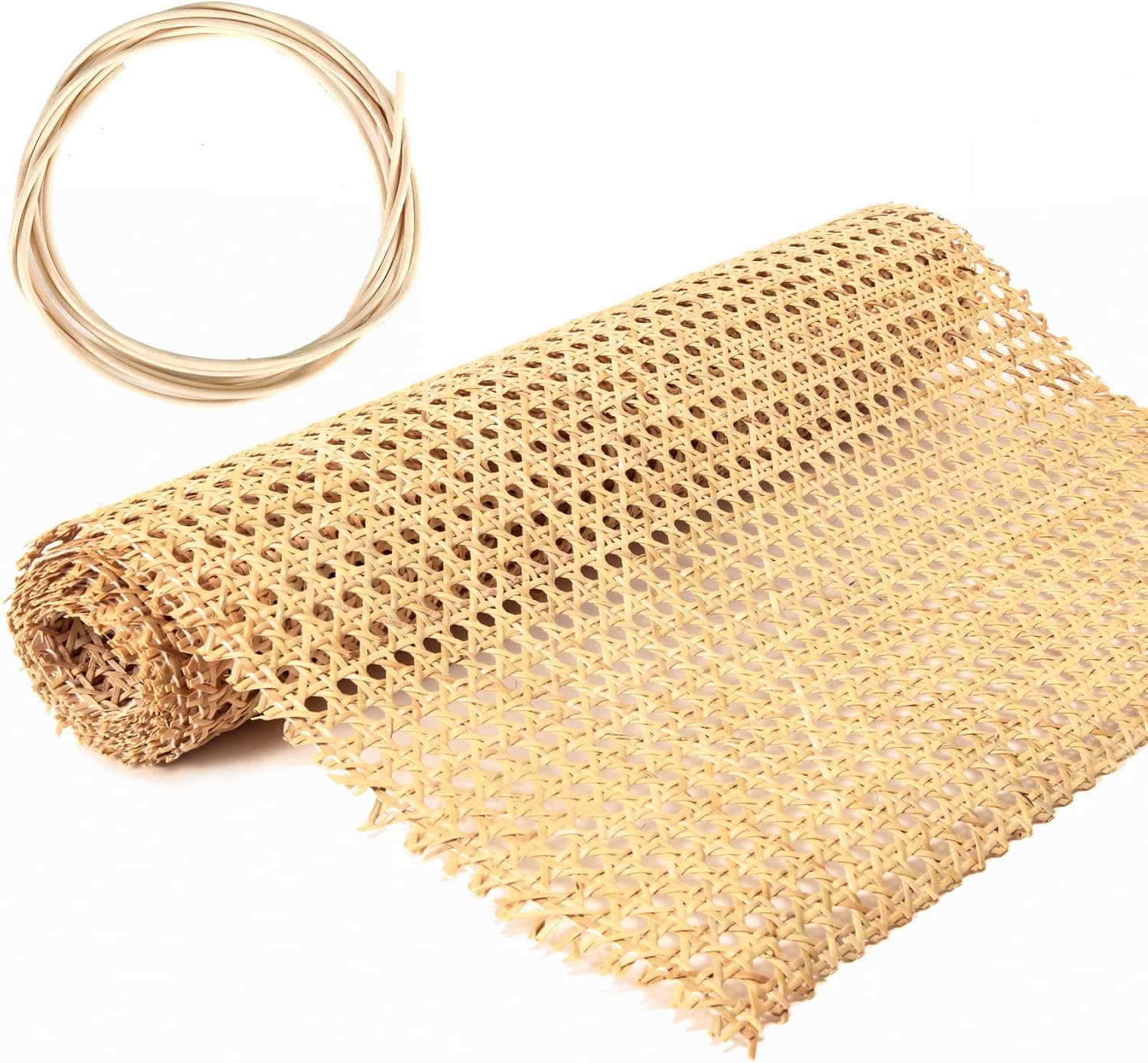 18 Width Cane Webbing Rattan Webbing 3.3Ft Natural Rattan Caning Material for Cabinet,Chair,Dresser, Furnitur,with 3-7.5 Groove Chair Caning - 1