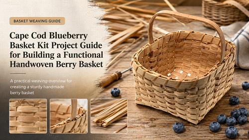Cape Cod Blueberry Basket Kit project guide for building a functional handwoven berry basket