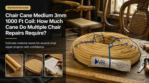 Chair Cane Medium 3mm 1000 Ft Coil quantity planning for multiple chair repairs