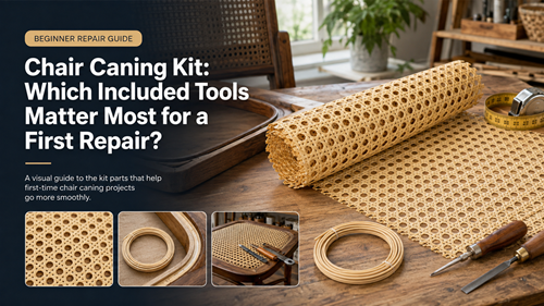 Chair Caning Kit tool checklist for a first traditional woven seat repair