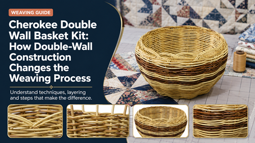 Cherokee Double Wall Basket Kit guide to layered double-wall basket weaving