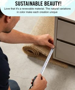 Alternative view of Glasaort 24" x 60" Natural Rattan Cane Webbing Roll, Natural Cane Webbing