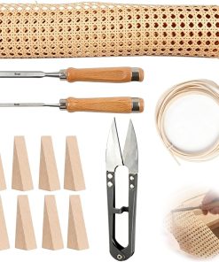 13 Pcs Rattan Cane Webbing Repair Kit with Tools for Home DIY - 1