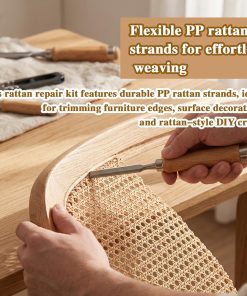 Alternative view of 13 Pcs Rattan Cane Webbing Repair Kit with Tools for Home DIY