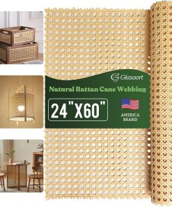 Glasaort 24 x 60 Natural Rattan Cane Webbing Roll, Natural Cane Webbing - 1