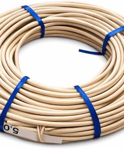Natural Rattan Core, Spline for Chair Caning, Basket Weaving, Aromatherapy (5MM Natural Round Spline) - 105 feet - 1