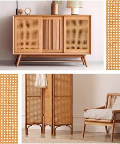 Alternative view of Sieral Rattan Repair Kit, 1 PC 1/10inch x 270ft Flat Cane Webbing Roll, 4/25 Inch x 7.8ft Spline, Caning Chisel and 12 Pcs Wooden Pegs for Chair, Cabinet & Wicker Furniture Restoration (Brown)