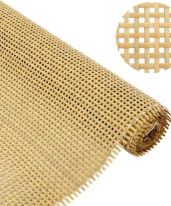 Square Natural Cane Webbing Roll, 16 Inch x 40 Inch, Handwoven Mesh-Open Rattan Weave, for DIY Home Decor Projects incl. Furnitures Chairs Cabinets Beds - 1