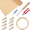 Starry 15 Pcs Rattan Repair Kit,，18 Width Cane Webbing 40inch，Caning Material for Chairs,Premium Caning Material for Chairs,Rattan Caning Supplies for Furniture Restoration, DIY Home Projects - 1