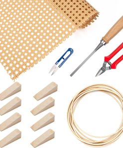 Starry 15 Pcs Rattan Repair Kit,，18 Width Cane Webbing 40inch，Caning Material for Chairs,Premium Caning Material for Chairs,Rattan Caning Supplies for Furniture Restoration, DIY Home Projects - 1