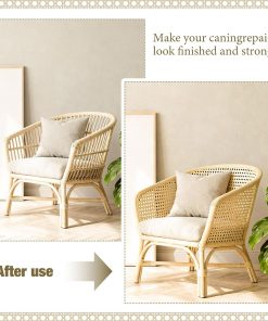 Alternative view of Starry 15 Pcs Rattan Repair Kit,，18" Width Cane Webbing 40inch，Caning Material for Chairs,Premium Caning Material for Chairs,Rattan Caning Supplies for Furniture Restoration, DIY Home Projects